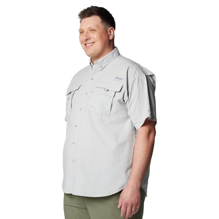 Columbia Men's Bahama 2 Short Sleeve Shirt, Short Sleeve Shirt, Cool Grey, XX-Small