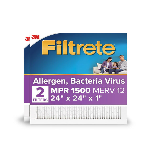 Filtrete 24x24x1 AC Furnace Air Filter, MERV 12, M