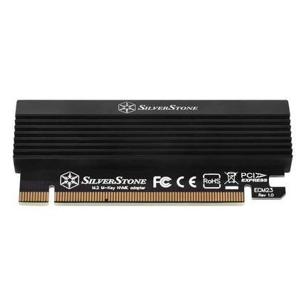 SilverStone Technology Slim M.2 M Key PCIe NVMe Adapter to PCIe X4 with Integrated Heatsink ECM23