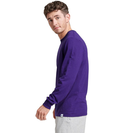 Russell Athletic Men's Essenital Long Sleeve Tee T-Shirt, Purple, Large