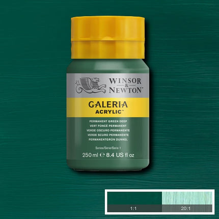 Winsor & Newton Galeria Acrylic 250ml PERMANENT GREEN DEEP
