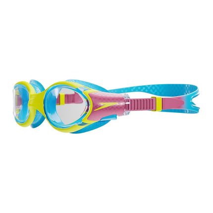 Speedo Unisex-Child Swim Goggles Biofuse 2.0 Junior - Lemon Drizzle/Kiki Pink/Picton Blu, One Size
