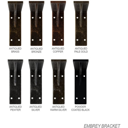 Ekena Millwork BKTM02X18X06EBSS Steel Bracket Embrey, 2"W x 18"D x 6 1/2"H, Stainless Steel