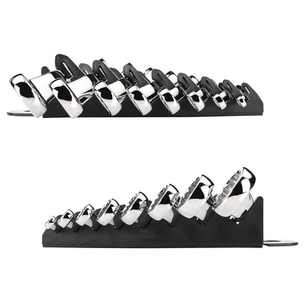 TEKTON 45-Degree Offset Box End Wrench Set with Holder, 8-Piece (1/4-1-1/4 in.) | WBE23408