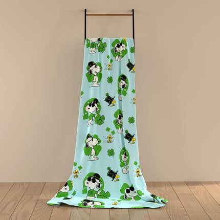 Franco Collectibles Peanuts St. Patricks Bedding Super Soft Cozy Plush Throw, 46 in x 60 in, (Officially Licensed Product)