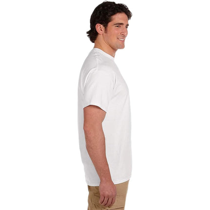 Fruit of the Loom Mens Tag-Free Cotton Undershirts, Regular - Crew - 4 Pack White, S