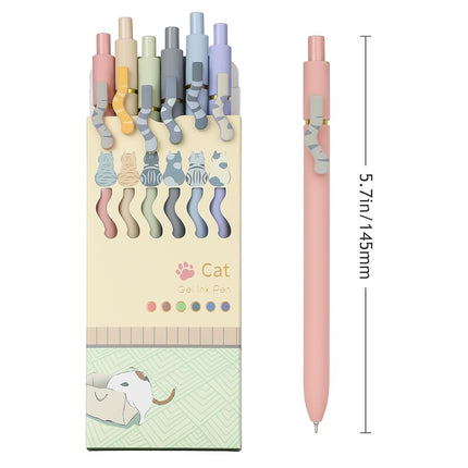 Ddaowanx Cute Cat Pens Set,12 Pcs 0.7mm Quick Dry Ink Colored Gel Pens