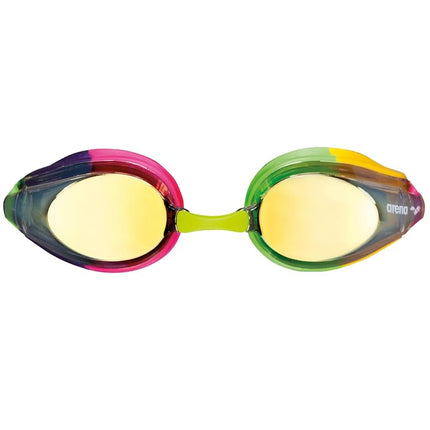 ARENA Unisex-Youth Swim Goggle Tracks Mirror, Violet/Fuchsia/Green, Junior