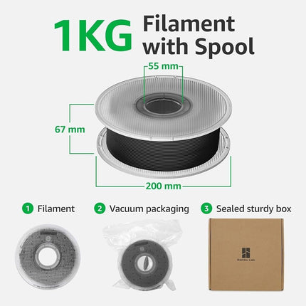 Bambu Lab 3D Printer Filament, PLA Basic 1.75mm, Precise Diameter +/- 0.02mm, Quick RFID PLA Printing, 3D Printing Material, Filament with Spool, 1000g, Pumpkin Orange