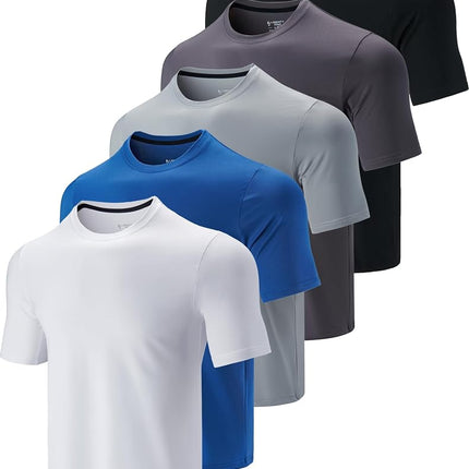 Liberty Imports 5 Pack Men’s Active Quick Dry Crew