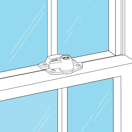 Prime-Line F 2646 Keyed sash Lock, White, 2 in