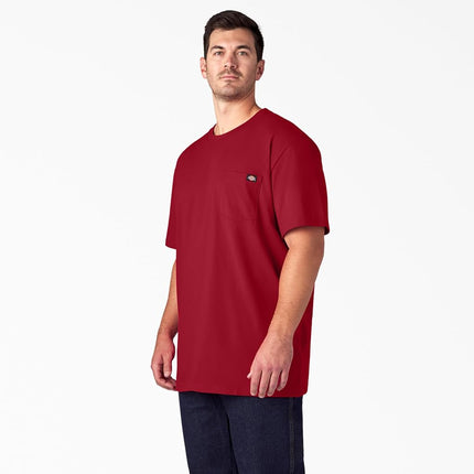 Dickies Men's Heavyweight Crew Neck Short Sleeve Tee Big-Tall T-Shirt, English Red, 3XL