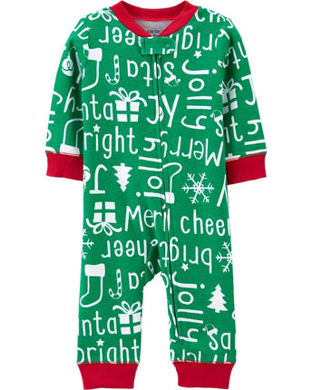 Carter's Baby Zip Up Sleep and Play, Green Merry B