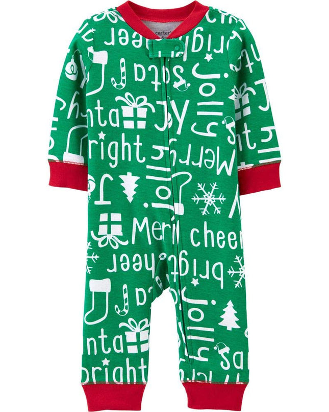 Carter's Baby Zip Up Sleep and Play, Green Merry B
