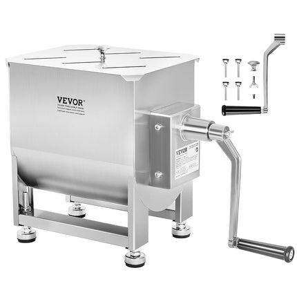VEVOR Manual Meat Mixer, 40L Fixed Tank – Heavy Du