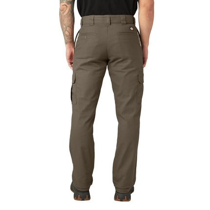 Dickies Men's Regular Straight Stretch Twill Cargo Pant, Mushroom, 44W x 32L
