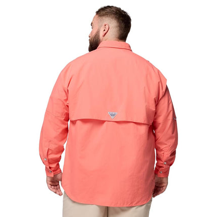 Columbia Men's PFG Bahama II Long Sleeve Shirt, Melonade, XS