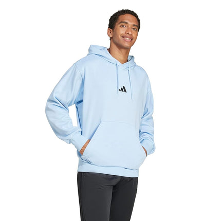adidas Men's Essentials Feelcozy Fleece Hoodie, Blue/Black, M Tall