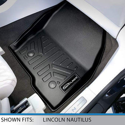 MAXLINER Custom Fit Floor Mats 2 Rows and Cargo Liner Trunk Set Black for 2016-2018 Lincoln MKX / 2019 Nautilus
