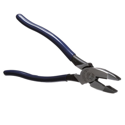 Klein Tools D213-9NETP Lineman's Fish Tape Pulling Pliers, High Leverage Design with Handle Termpering for Comfort When Cutting, 9-Inch
