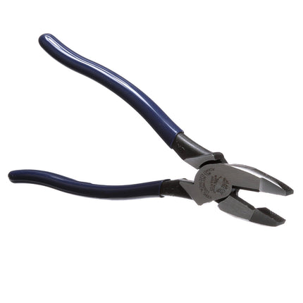 Klein Tools D213-9NETP Lineman's Fish Tape Pulling Pliers, High Leverage Design with Handle Termpering for Comfort When Cutting, 9-Inch