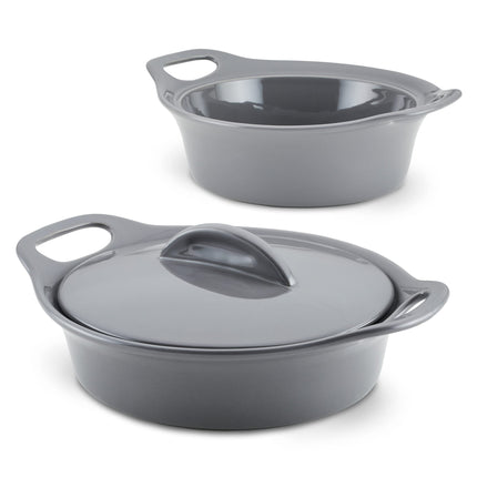 Rachael Ray Solid Glazed Ceramics Casserole Bakewa