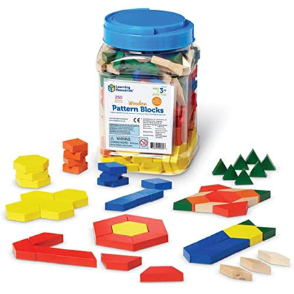 Learning Resources 1cm Wooden Pattern Blocks (Set 