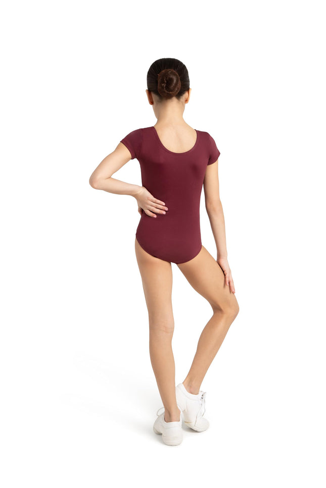 Maillot de manga corta Capezio - Niñas, granate, talla M