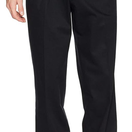 Dockers Men's Relaxed Fit New Signature Khaki Pants D4-Pleated, Black, 38W x 30L