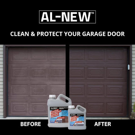AL-NEW Aluminum Restoration Solution | Clean + Restore + Shine + Polish Garage Doors, Window Frames, Patio Furniture, and Stainless Steel (32 oz.)