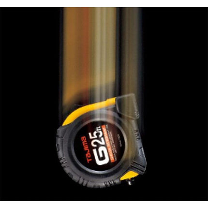 TAJIMA Tape Measure - 7.5m x 1 inch G-Series Measuring Tape with Metric Scale & Acrylic Coated Blade - G-7.5MBW