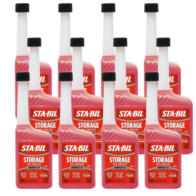 STA-BIL Storage Fuel Stabilizer, Keeps Fuel Fresh for 24 Months, Prevents Corrosion, Gasoline Treatment Additive that Protects System, Gas Stabilizer for Storage, 10 oz. (12 Pack)
