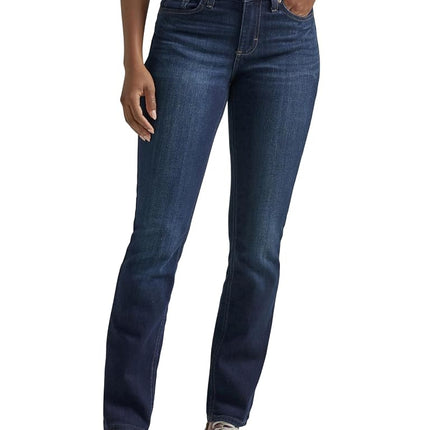 Lee Women's Regular Fit Straight Jeans, Nightshade, 44 Corto