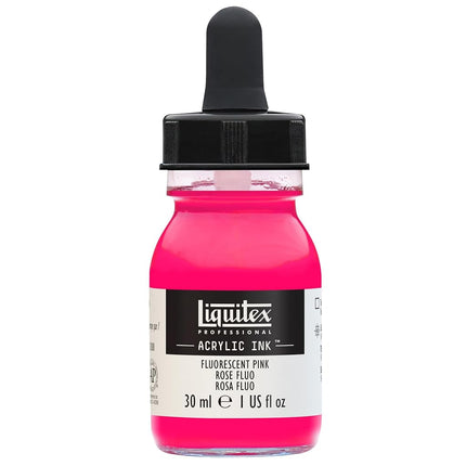 Liquitex Professional Acrylic Ink, 1-oz (30ml) Jar, Fluorescent Pink