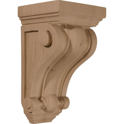 Ekena CORW04X04X07DEMA 4-Inch Width x 4-Inch Depth x 7 1/2-Inch Height Devon Traditional Wood Corbel - Maple