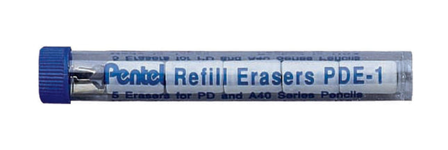Pentel PDE1BP2 Refill Eraser for AL, AX and PD Pencil Series 5 pieces per Tube, (2x tubes) White