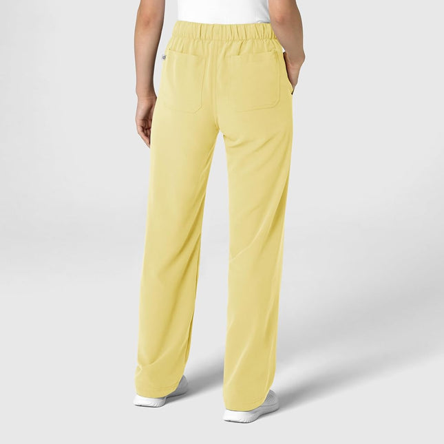 WonderWink Women's Stovepipe High-Low Hem Scrub Pant, Sunshine Yellow, Large