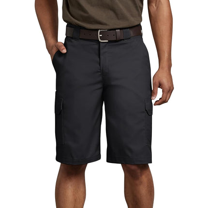 Dickies Pantalón Corto Cargo Flex de Hombre, Ajuste Regular, 11", Negro, Talla 40 Regular