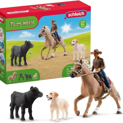 Schleich Farm World - 6Pc Western Riding Adventures - Kids Ages 3+ | 42578