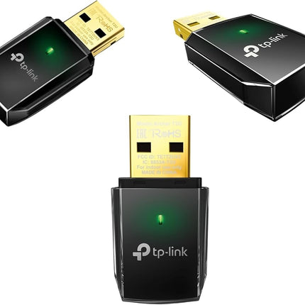 TP-Link Archer T2U AC600 WiFi Dongle, Mini USB WiFi Adapter for PC