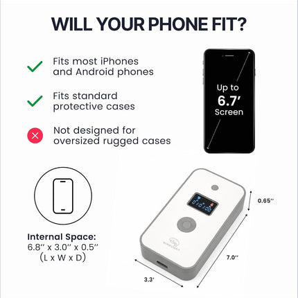 Mindsight Personal Timed Lock Box | Beat Everyday Temptations & Screen Time | 3 Commitment Modes | Fits 1 Phone with Standard Case | Charges While Locked | Out of Sight, Out of Mind