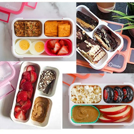 Leakproof Bento Lunch and Snack Box Set | Food Prep & Meal Planning Portion Containers for Kids and Adults | BPA Free | Microwave Safe | Accessories One Size Lilac Sparkle MINI