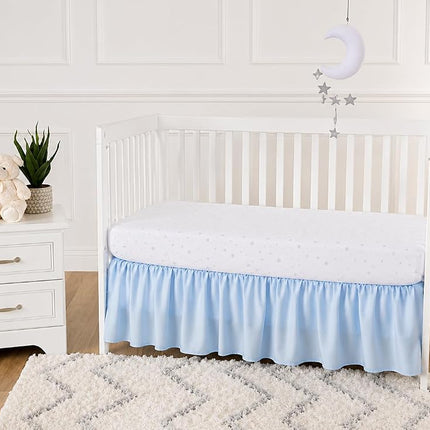 American Baby Company 2 Pack Printed 100% Cotton Jersey Knit Fitted Crib Sheet for Standard Crib and Toddler Mattresses, Blue Star/Blue Zigzag, for Boys and Girls