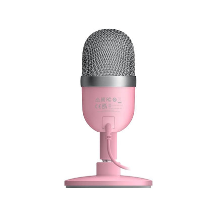 Razer Seiren Mini - USB Condenser Microphone for Streaming (Compact with Supercardioid Polar Pattern, Tiltable Stand, Integrated Shock Absorber) Quartz Pink