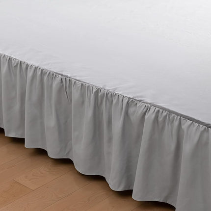 xuan dian Bed Skirt Twin Size Ruffled Bed Skirts with Split Corners