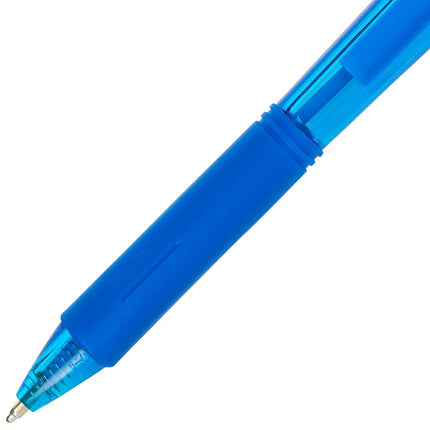 Pentel BK440 Retractable Ballpoint Pen and Ergonomic Triangular Grip Zone Pack of 12 Light Blue