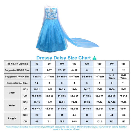Dressy Daisy Toddler Girls Ice Princess Costume Set, Blue, Size 1-2