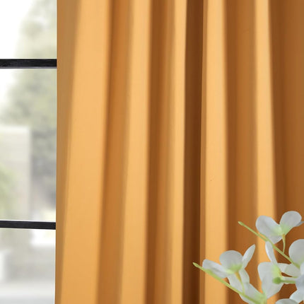 HPD Half Price Drapes Room Darkening Curtains 108 Inches Long for Bedroom & Living Room (1 Panel), 50 X 108, Marigold