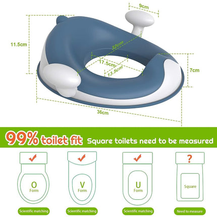 Angelbliss Baby Potty Training Toilet Seat with Soft Cushion Handles, Haute Collection, Double Anti-Slip Design and Splash Guard for Boys and Girls