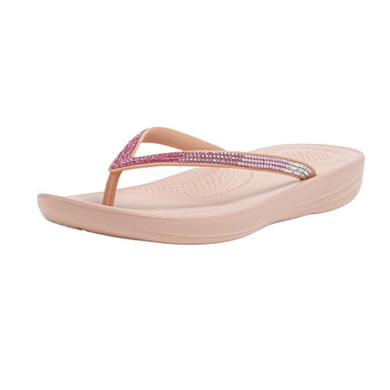 FitFlop DG5137-080 IQUSHION Ombre Sparkle CHANCLAS Beige US10